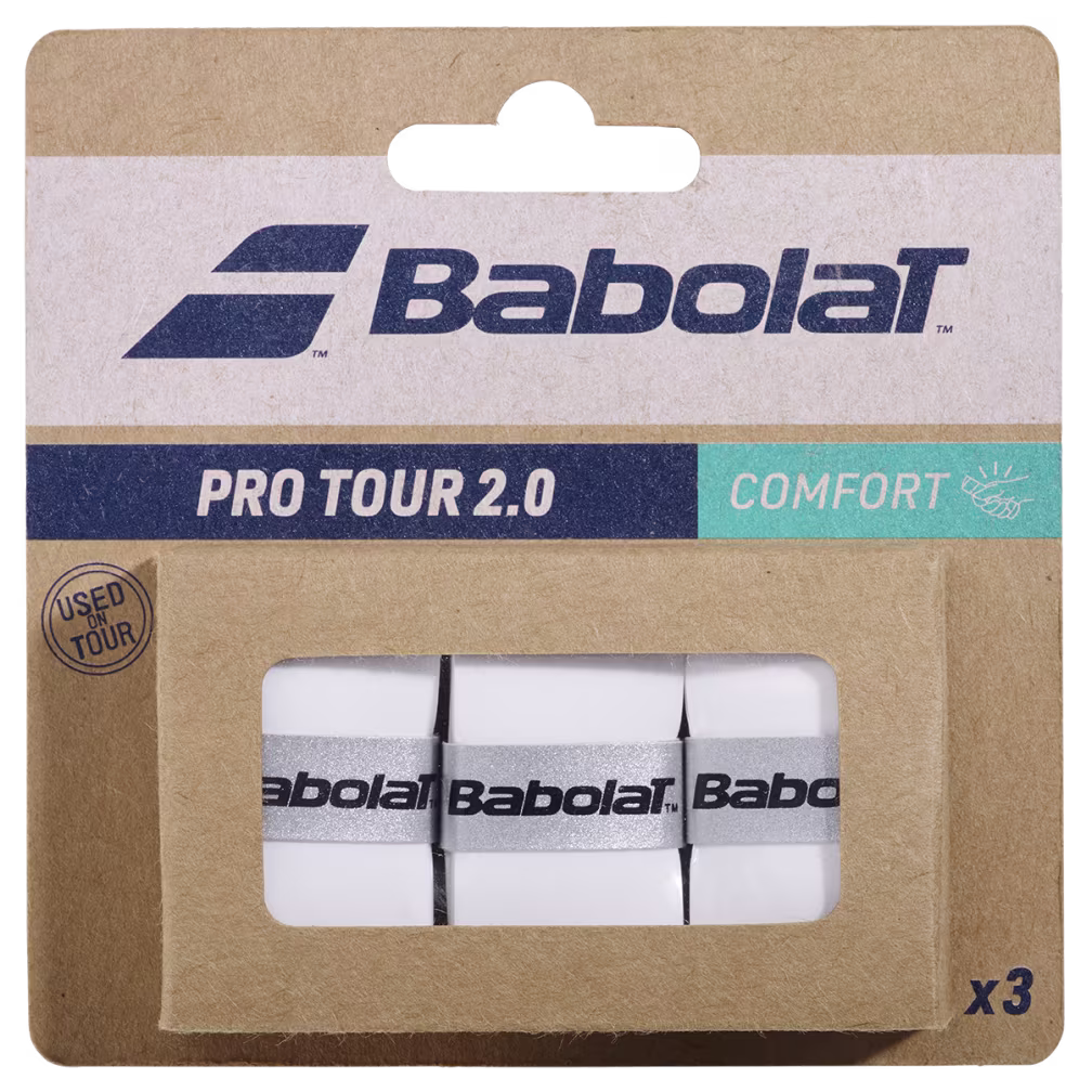 Overgrips BABOLAT Pro Tour 2.0 Comfort ( 3gab.), balts